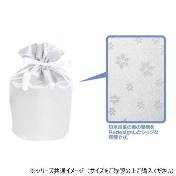 ペット供養 巾着袋 麻の葉 ホワイト 2寸 12入 060887_1