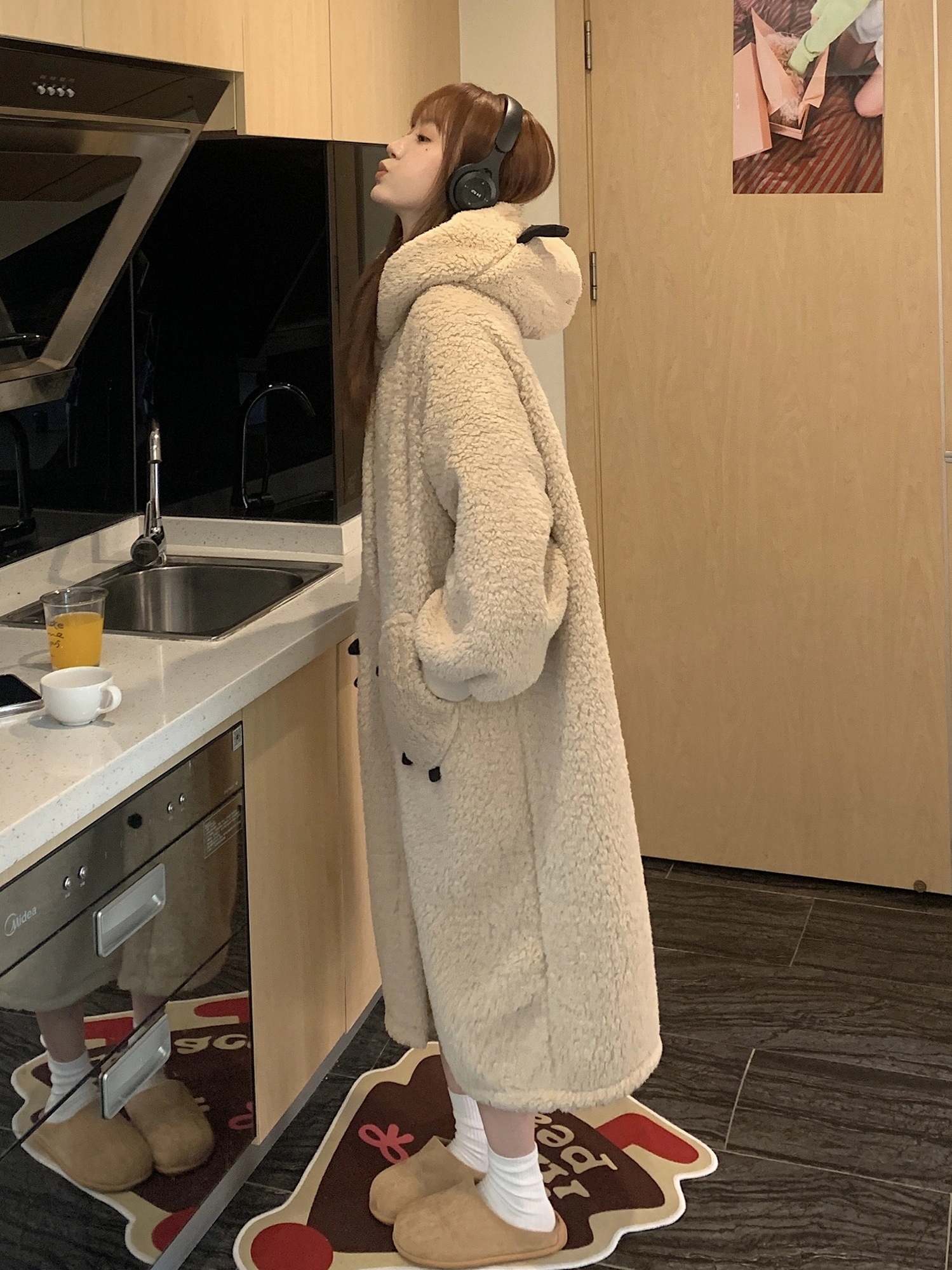 パジャマ・ルームウェア冬熊珊瑚ベルベットローブ2025新しいパッド入り厚手パジャマ パジャマ・ルームウェア冬熊珊瑚ベルベットローブ2025新しいパッド入り厚手パジャマ