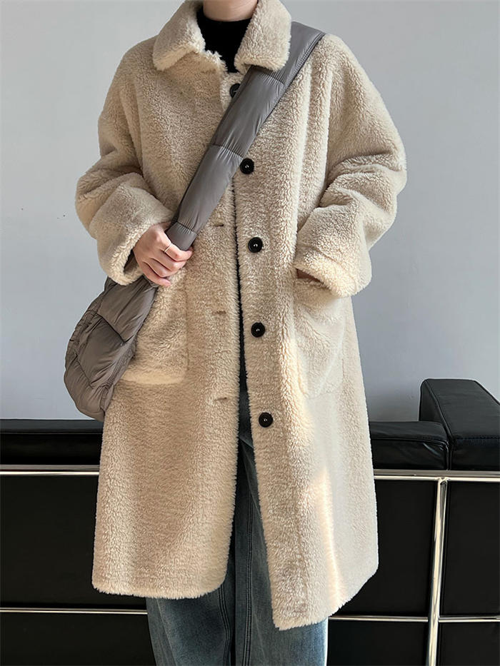 ボアコート レディース もこもこ ボア アウター ロングコート ボアジャケット ファーコート レディースアウター 可愛い 羽織り あったか ふわふわ 体型カバー シンプル 春 秋冬 暖か 防風 防寒_5