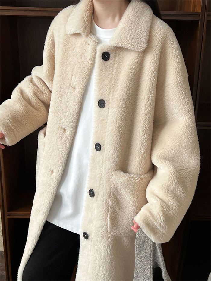ボアコート レディース もこもこ ボア アウター ロングコート ボアジャケット ファーコート レディースアウター 可愛い 羽織り あったか ふわふわ 体型カバー シンプル 春 秋冬 暖か 防風 防寒_7