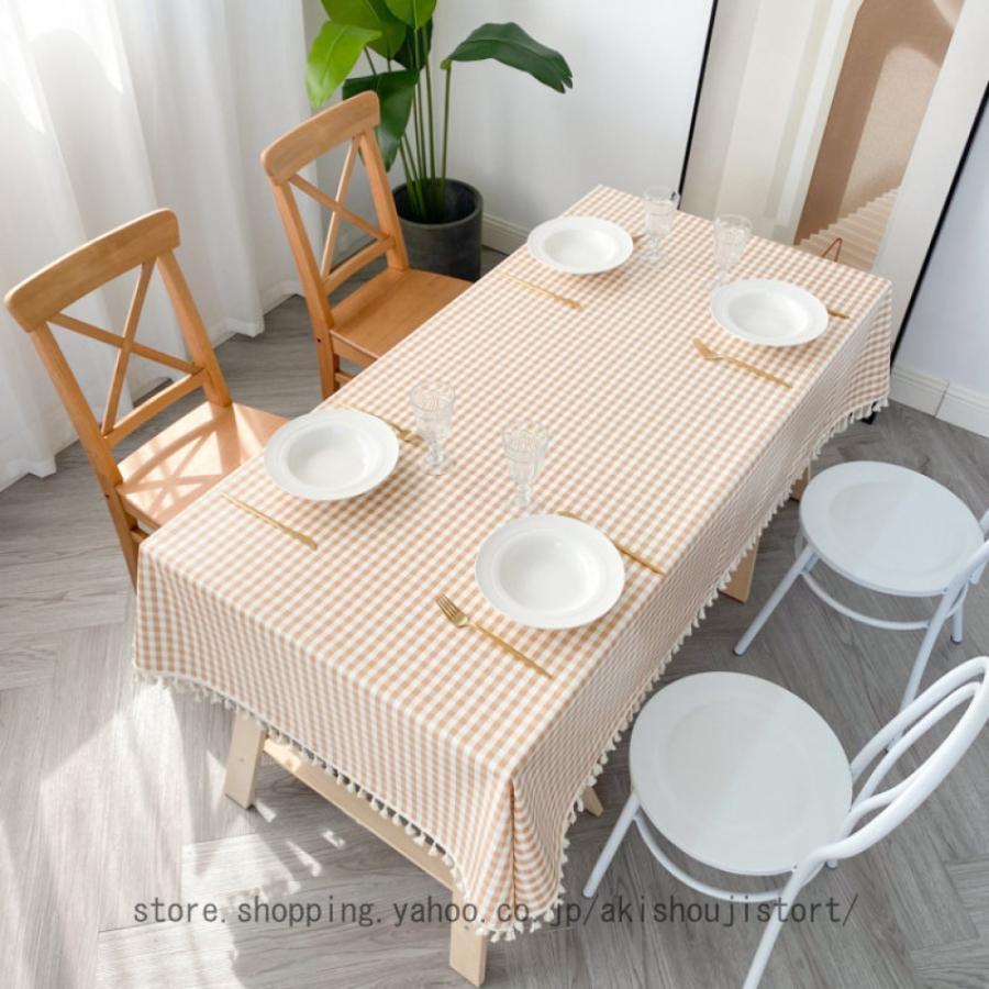 テーブルクロス布 キッチングッズ モノトーン 綿麻 テーブルカバー 無地 滑り止め シンプル 祝いプレゼント 清潔簡単 長方形 モダン キッチン おしゃれ 麻混風