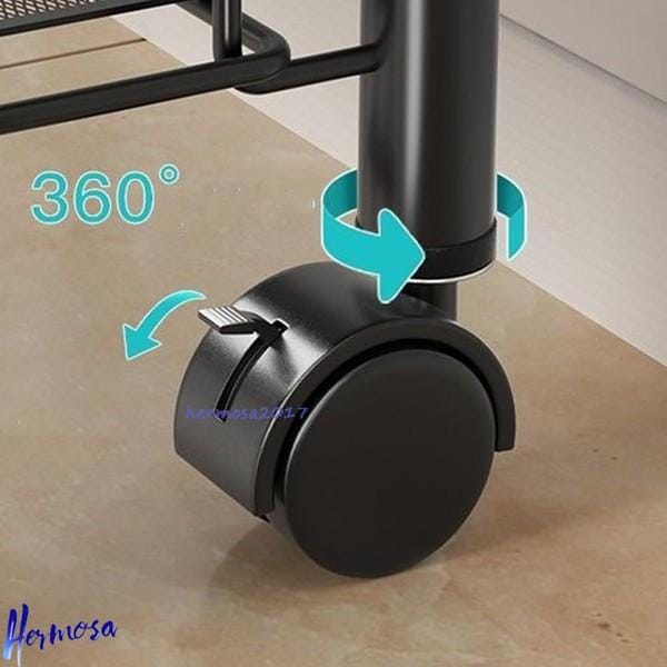 今日のイベント 新商品20%オフ キッチンワゴン キャスター付き 隙間収納 バスケットキッチン収納カート カラー4 移動式 組立簡単 キャスターラック 収納ラック 細い棚3枚購入で200円OFF