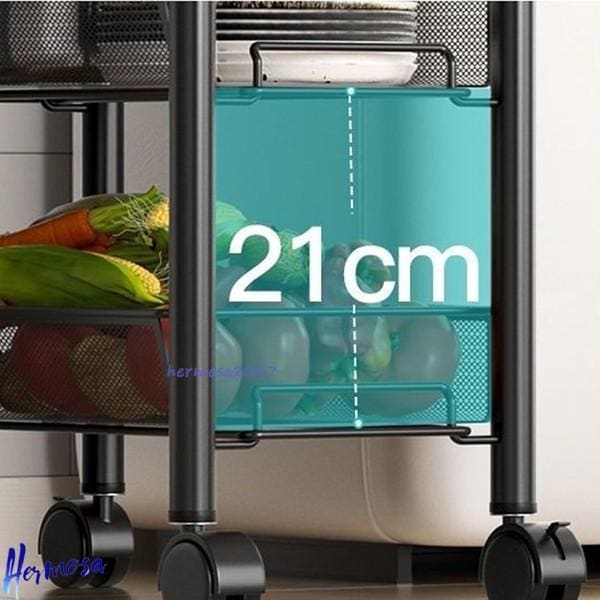 今日のイベント 新商品20%オフ キッチンワゴン キャスター付き 隙間収納 バスケットキッチン収納カート カラー4 移動式 組立簡単 キャスターラック 収納ラック 細い棚3枚購入で200円OFF