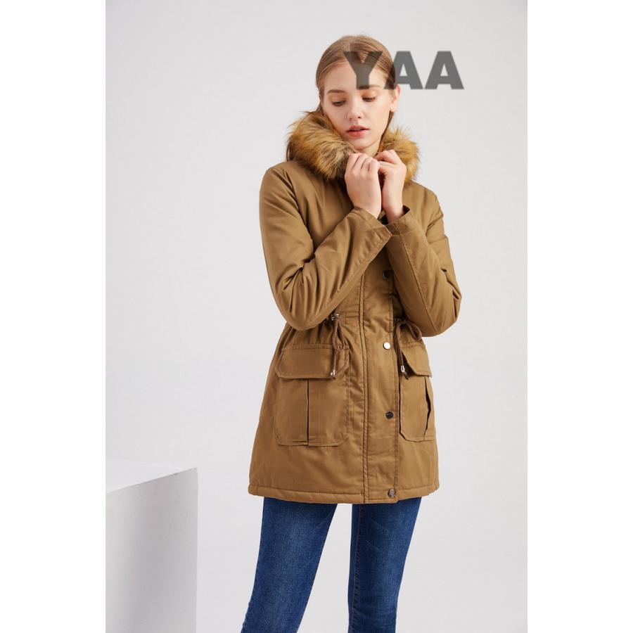 レディース モッズコート ミリタリーコート 中綿コート comfortable gifts for women ボアコート アウター 裏ボア ロングコート 厚手 防寒 秋 冬 母の日 ホワイトデー_6
