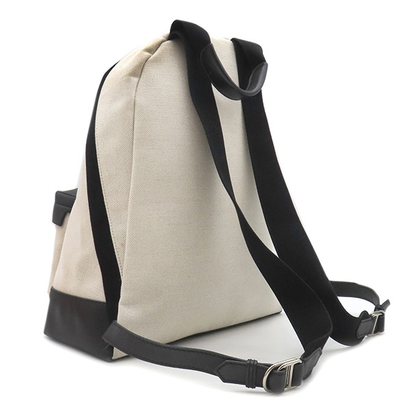 バレンシアガ BALENCIAGA リュック・デイパック バックパック キャンバス レザー ホワイト×ブラック シルバー金具 リュックサック 白 黒 【保存袋】【中古】 バレンシアガ BALENCIAGA リュック・デイパック バックパック キャンバス レザー ホワイト×ブラック シルバー金具 リュックサック 白 黒 【保存袋】【中古】