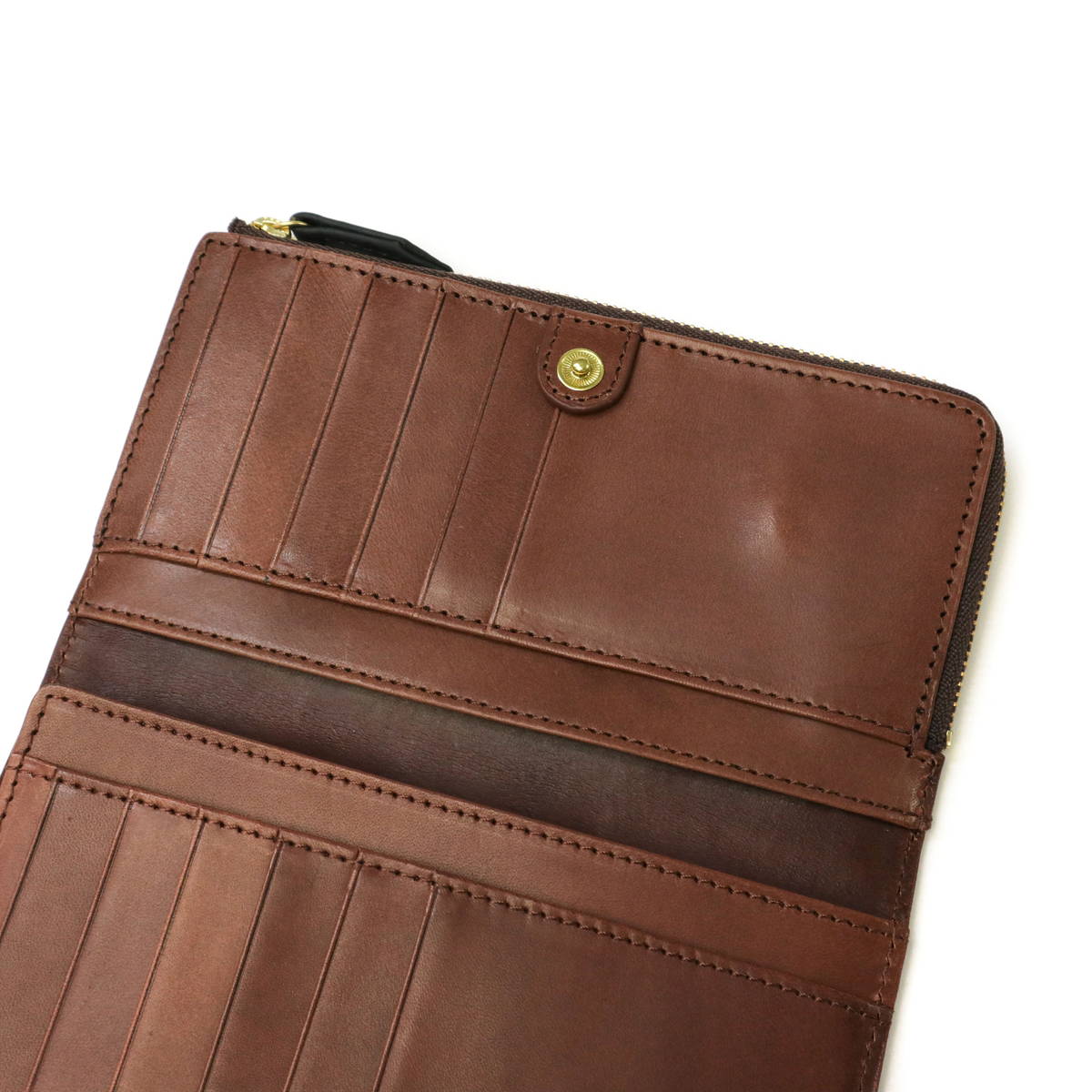 BAKU 長財布 小銭入れ 仕切り 本革 L字ファスナー 二つ折り メンズ レディース AN210 BAKU 長財布 小銭入れ 仕切り 本革 L字ファスナー 二つ折り メンズ レディース AN210