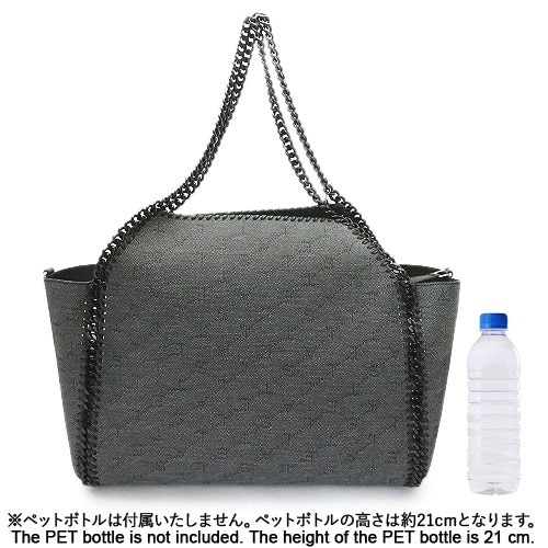 ステラマッカートニー トートバッグ レディース ショルダーバッグ ファラベラ モノグラム ロゴ デニム キャンバス ブラック 581244 W8565 1000_2