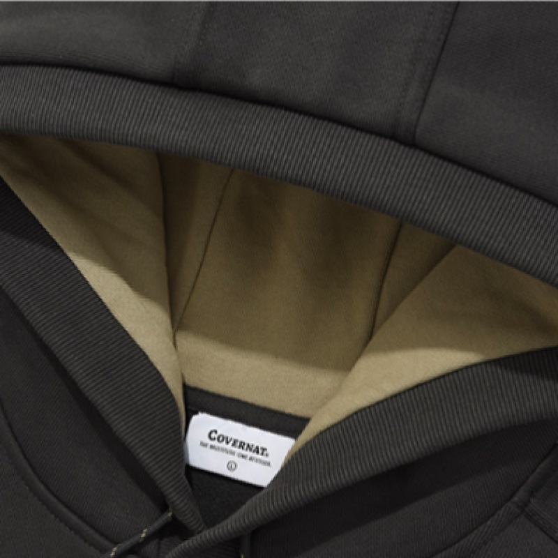 COVERNAT ヘビーウェイトオーバーフィットパーカーチャコール