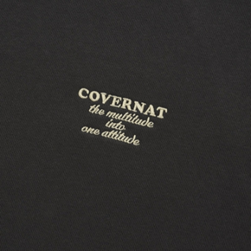 COVERNAT ヘビーウェイトオーバーフィットパーカーチャコール