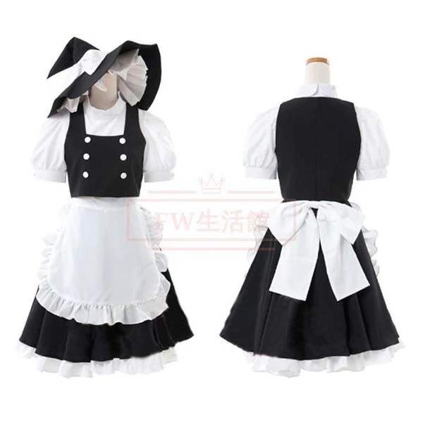 「急速出荷」最低価!格!東方プロジェクト 霧雨魔理沙 コスプレ 衣装 男女兼用 ウィッグ cos靴 道具 仮装 コスチューム ハロウィン イベント coｓ 撮影 祭り_1