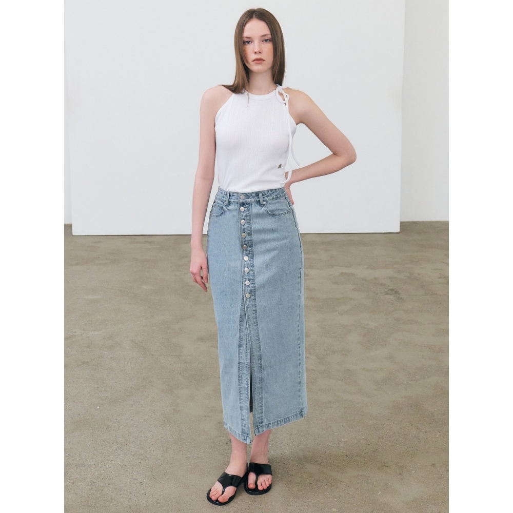 シティブリーズリブ編みリボンスリーブレスホワイト シティブリーズリブ編みリボンスリーブレスホワイト