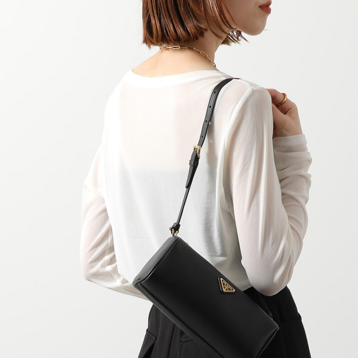 PRADA プラダ ハンドバッグ 1BC239 2CYS レディース レザー ポーチ ショルダーバッグ トライアングルロゴ 鞄 F0002/NERO 1BC239_2CYS_F0002_V_OVO PRADA プラダ ハンドバッグ 1BC239 2CYS レディース レザー ポーチ ショルダーバッグ トライアングルロゴ 鞄 F0002/NERO 1BC239_2CYS_F0002_V_OVO