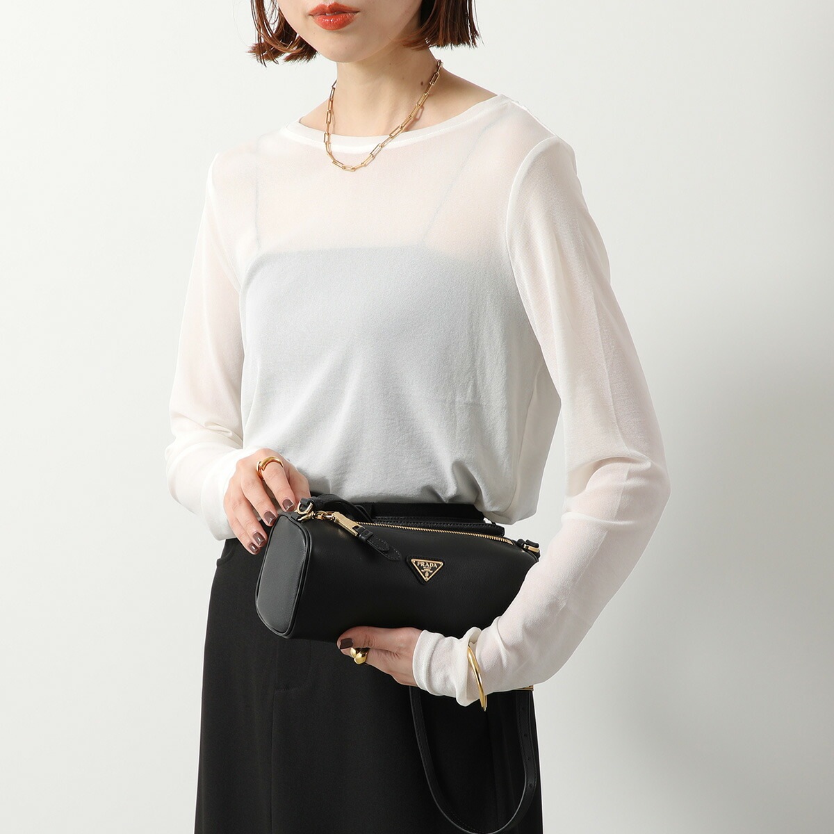 PRADA プラダ ハンドバッグ 1BC239 2CYS レディース レザー ポーチ ショルダーバッグ トライアングルロゴ 鞄 F0002/NERO 1BC239_2CYS_F0002_V_OVO PRADA プラダ ハンドバッグ 1BC239 2CYS レディース レザー ポーチ ショルダーバッグ トライアングルロゴ 鞄 F0002/NERO 1BC239_2CYS_F0002_V_OVO