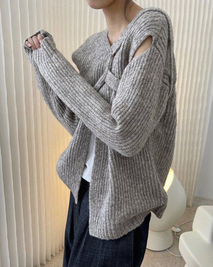 カーディガン レディース 秋冬 ニットカーディガン トップス ショート丈 ユニセックス 男女兼用 ショルダーストラップ Vネック スリット ウール 長袖 秋冬 新作 無地 お洒落 カジュアルスタイル