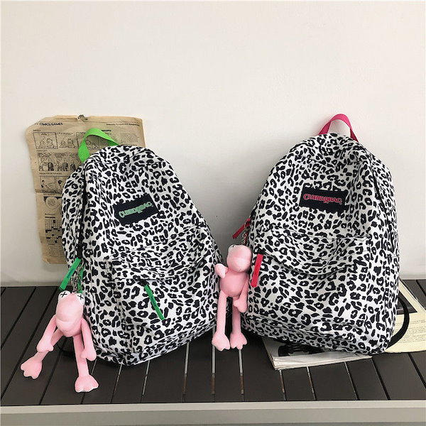 Qoo10] 国内発送/お買い得可愛い豹柄リュック/サ