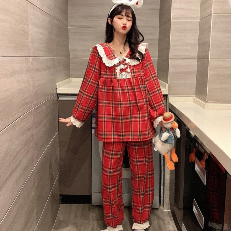 響かない!シームレスキュート ルームウェア セットアップ 2点セット 長袖+ズボン レース パジャマ ルームウェア レディース ルームウェア セットアップ