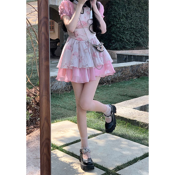 ♡受注ドレス♡雑誌表紙の素敵過ぎるワンピに可愛い桜ピンクのパニエ