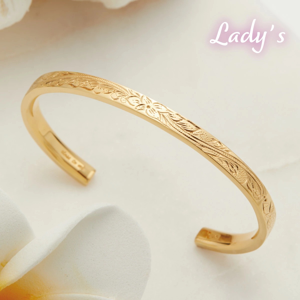 ペアバングル レディース メンズ シルバー925 K23RGP ハワイアンジュエリー プルメリア 波 ペアバングル レディース メンズ シルバー925 K23RGP ハワイアンジュエリー プルメリア 波