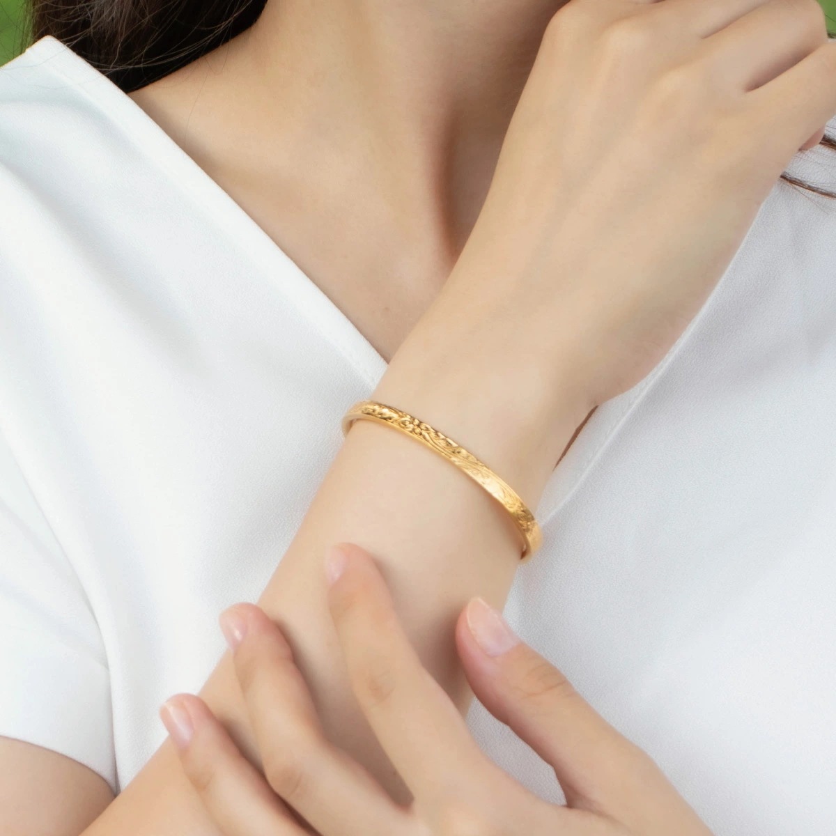 ペアバングル レディース メンズ シルバー925 K23RGP ハワイアンジュエリー プルメリア 波 ペアバングル レディース メンズ シルバー925 K23RGP ハワイアンジュエリー プルメリア 波