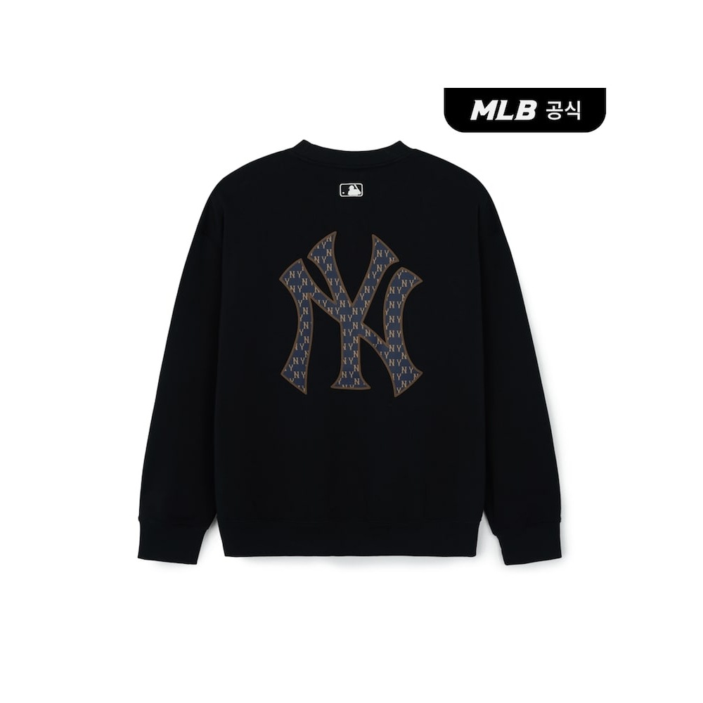 MLB クラシックモノグラムビッグラックススウェットシャツ NY (ブラック) QHHC3AMTM0444-50BKS