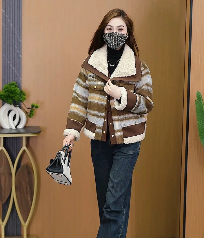 2025コート アウター ジャケット 羽織 ボーダー柄 長袖 もこもこ 襟付き シンプル お出かけ レディース【大きいサイズ レディース ロング ジャケット アウター 上着 ハンガー ロング丈 春夏 2025コート アウター ジャケット 羽織 ボーダー柄 長袖 もこもこ 襟付き シンプル お出かけ レディース【大きいサイズ レディース ロング ジャケット アウター 上着 ハンガー ロング丈 春夏