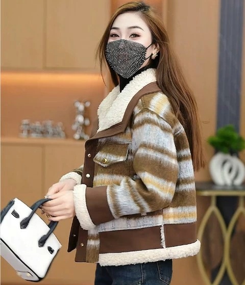 2025コート アウター ジャケット 羽織 ボーダー柄 長袖 もこもこ 襟付き シンプル お出かけ レディース【大きいサイズ レディース ロング ジャケット アウター 上着 ハンガー ロング丈 春夏 2025コート アウター ジャケット 羽織 ボーダー柄 長袖 もこもこ 襟付き シンプル お出かけ レディース【大きいサイズ レディース ロング ジャケット アウター 上着 ハンガー ロング丈 春夏