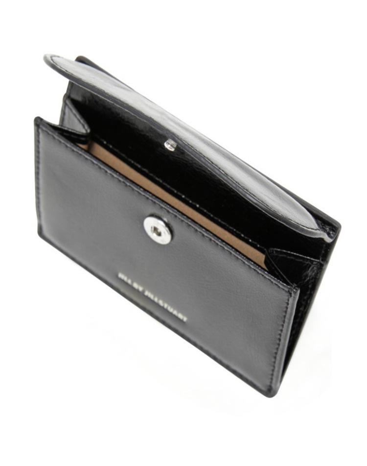 LOGO POCKET CRACK LEATHER CARD CASE ジル ジルスチュアート 財布 入れ 名刺入れ 小銭入れ コイン スリム ミニ コンパクト レディース 韓国 JILL B