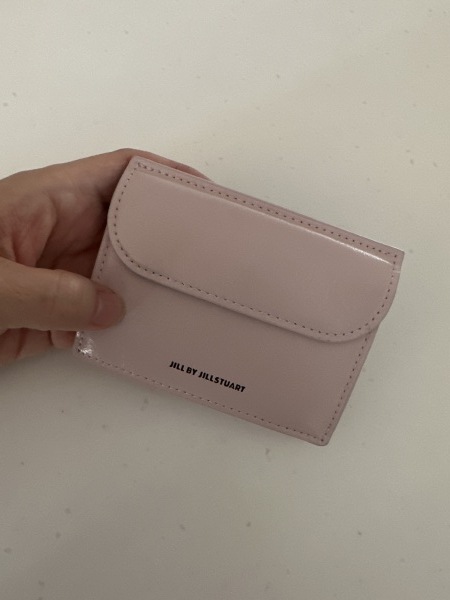LOGO POCKET CRACK LEATHER CARD CASE ジル ジルスチュアート 財布 入れ 名刺入れ 小銭入れ コイン スリム ミニ コンパクト レディース 韓国 JILL B
