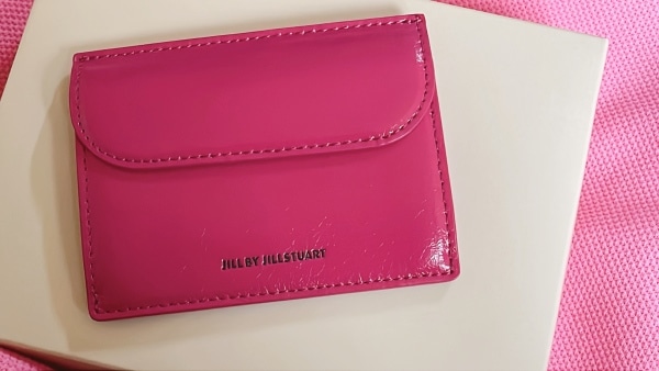 LOGO POCKET CRACK LEATHER CARD CASE ジル ジルスチュアート 財布 入れ 名刺入れ 小銭入れ コイン スリム ミニ コンパクト レディース 韓国 JILL B