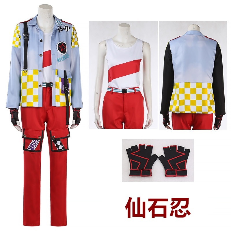 あんさんぶるスターズ ALKALOID 流星隊 交差する モーターショウ 天城一彩 南雲鉄虎 礼瀬マヨイ 白鳥藍良 風早巽 守沢千秋 深海奏汰 仙石忍 高峯翠 コスプレ衣装 コスチューム