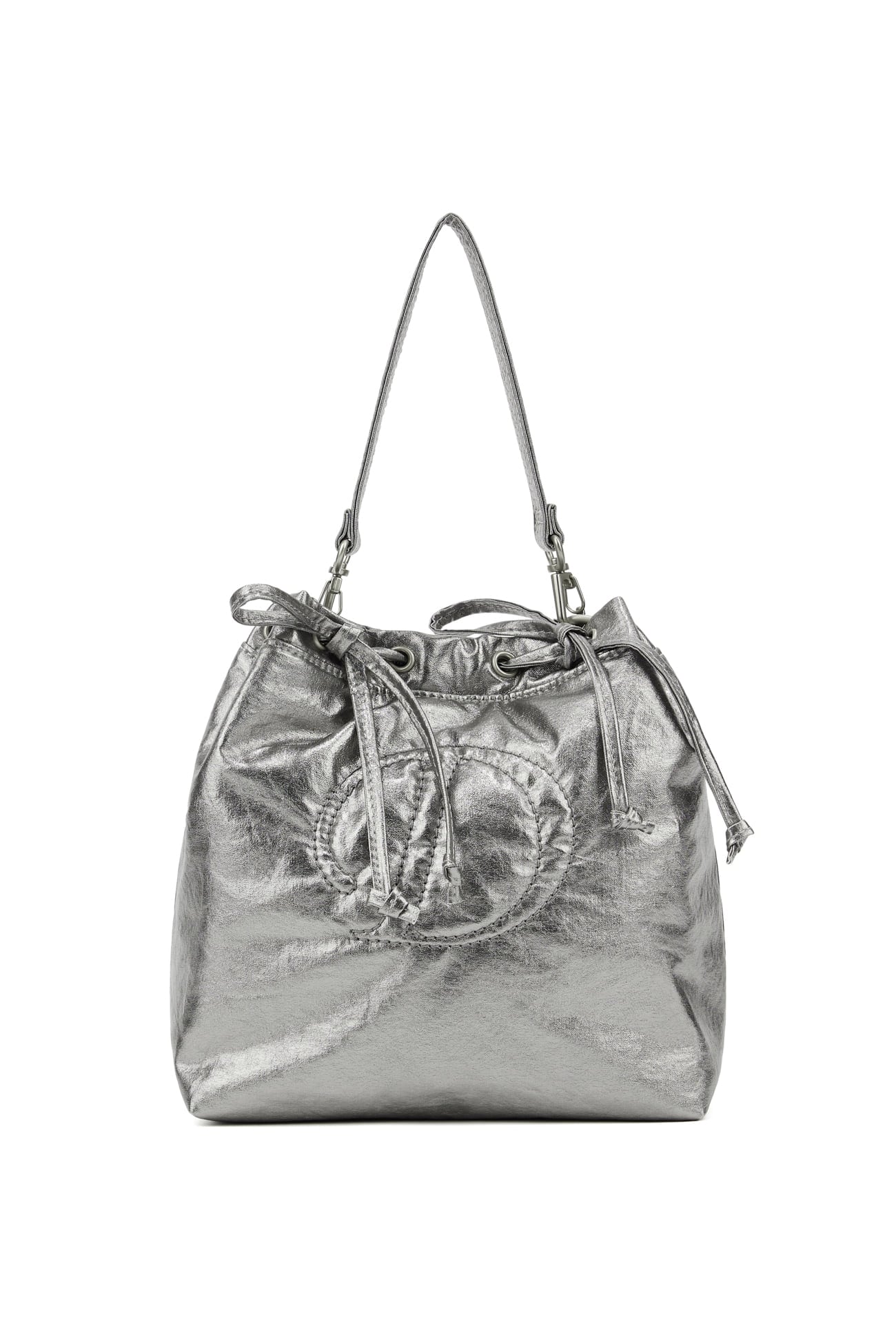 [DEINET] D STITCH PADDING BAG /追跡付 DEINET】 D STITCH PADDING MINI BAG : SILVER トートバッグ