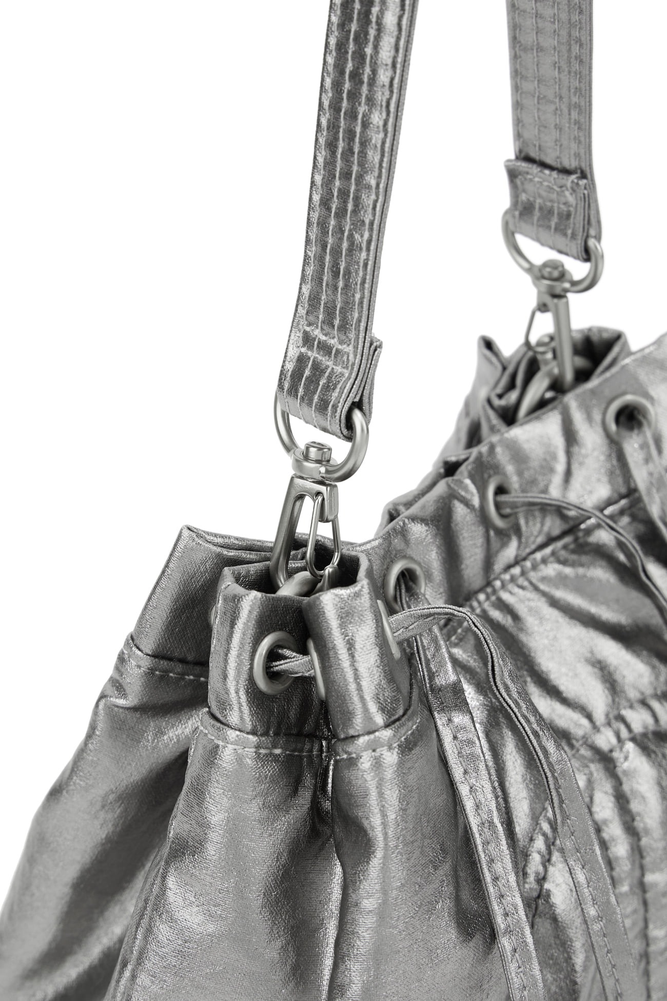 [DEINET] D STITCH PADDING BAG /追跡付 DEINET】 D STITCH PADDING MINI BAG : SILVER トートバッグ