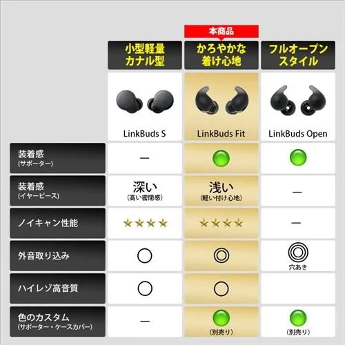 ソニー WF-LS910N BZ ワイヤレスノイズキャンセリングイヤホン LinkBuds Fit ブラック