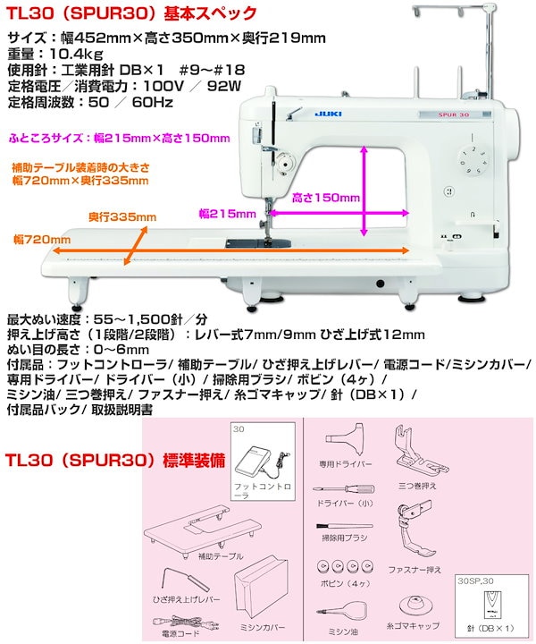 Qoo10] ジューキ 豪華3点購入特典付き 直線専用 職業用ミ