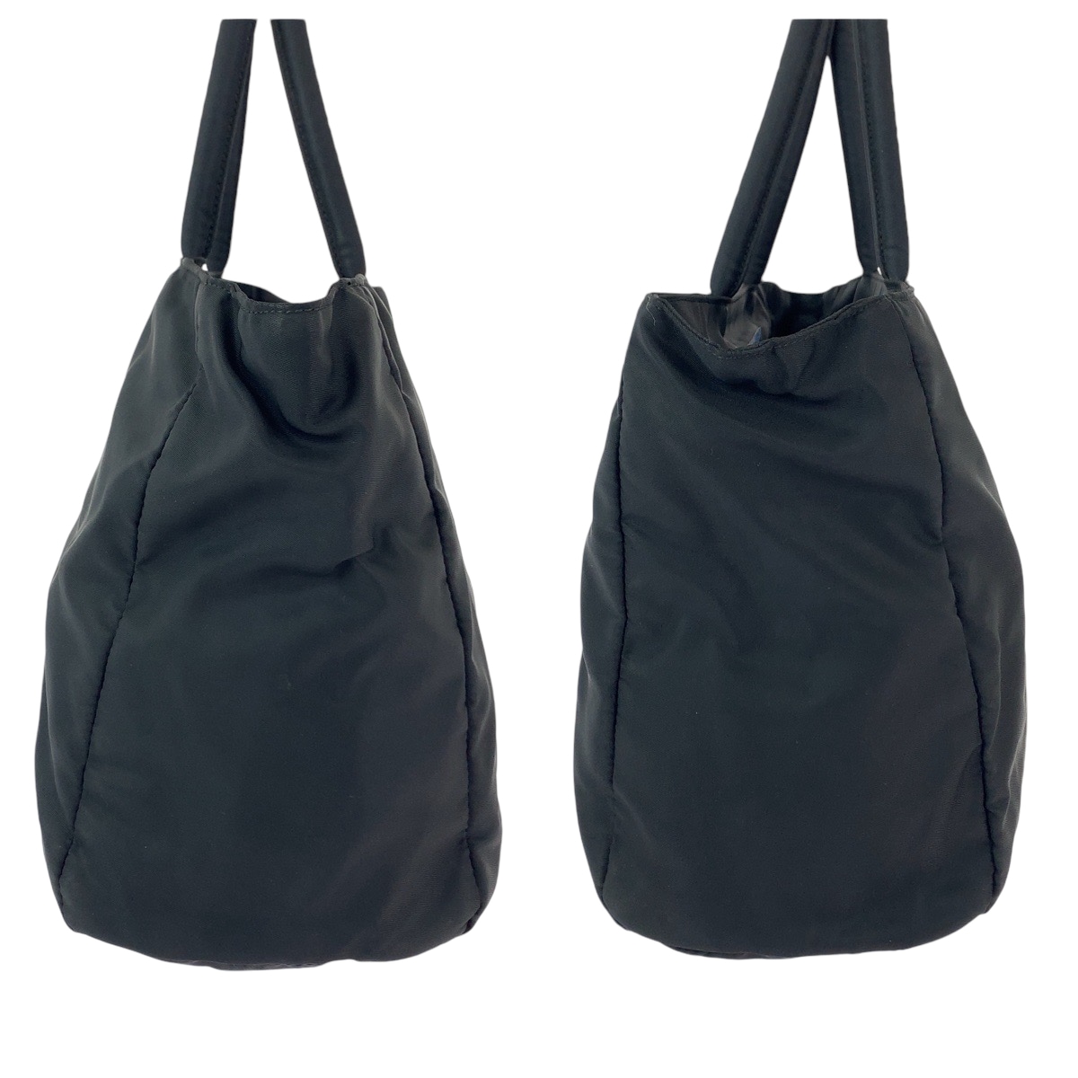 【HAKU】トートバッグ　ビジネスバッグ　ナイロン　三角ロゴ PRADA 三角ロゴ金具ナイロントートバッグ | Hedy