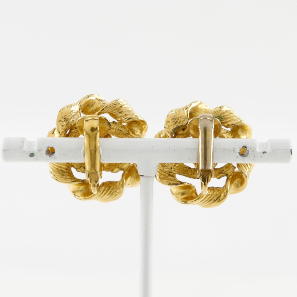 ラウンド ココマーク ヴィンテージ イヤリング 金メッキ 2239 約9.7g レディース 中古品 ラウンド ココマーク ヴィンテージ イヤリング 金メッキ 2239 約9.7g レディース 中古品