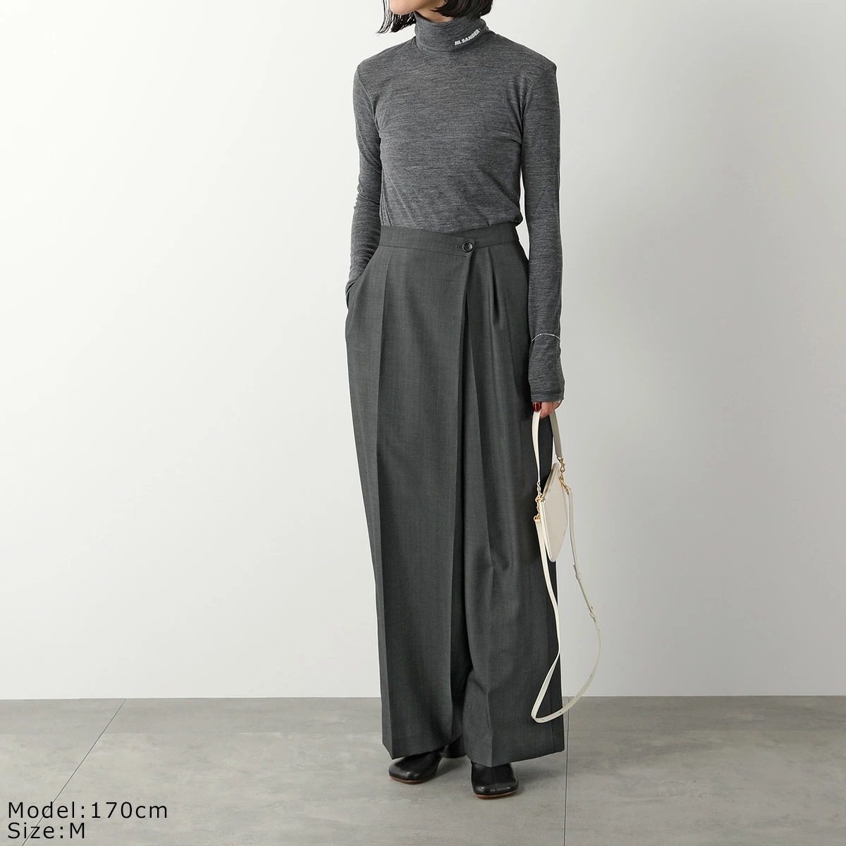 JIL SANDER+ ジルサンダー プラス カットソー J40GC0020 J70021 レディース タートルネック 長袖Tシャツ ロンT ロゴ テクニカルウール カラー4色