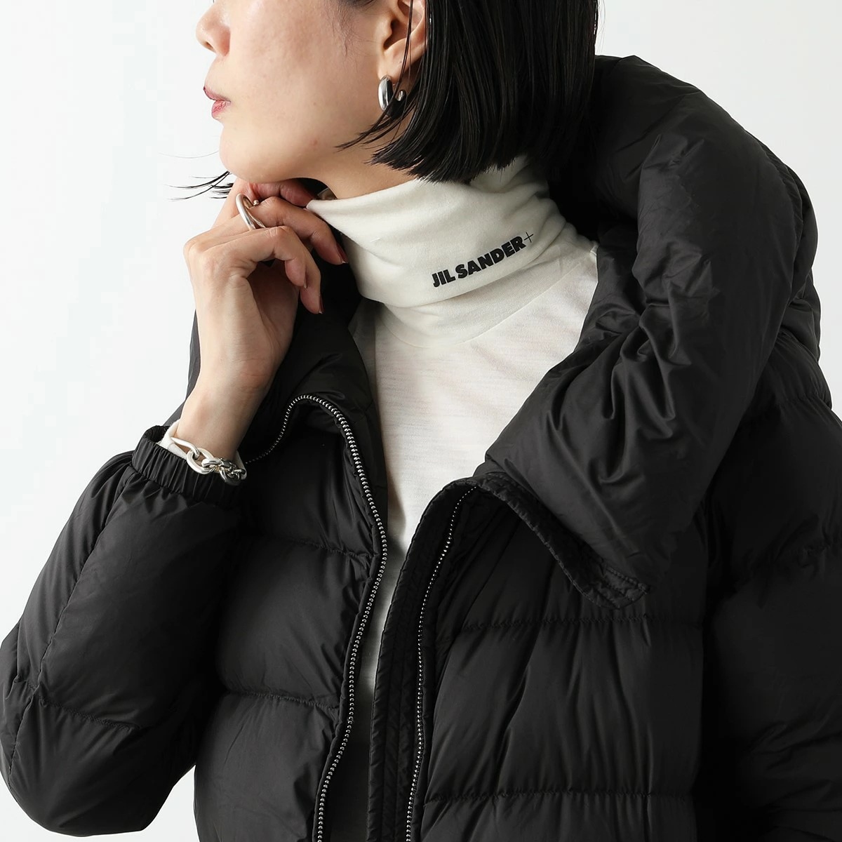 JIL SANDER+ ジルサンダー プラス カットソー J40GC0020 J70021 レディース タートルネック 長袖Tシャツ ロンT ロゴ テクニカルウール カラー4色