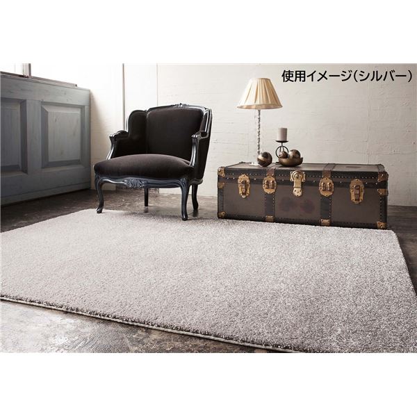 防炎 ラグマット/絨毯 [江戸間10畳 ブラウン] ホットカーペット対応 『ジェイド』 プレーベル