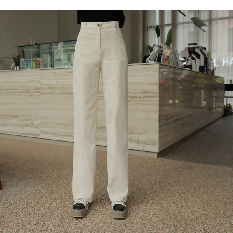 クリック&ファニーポッテンマンコーデュロイストレートパンツ [SMLサイズ]