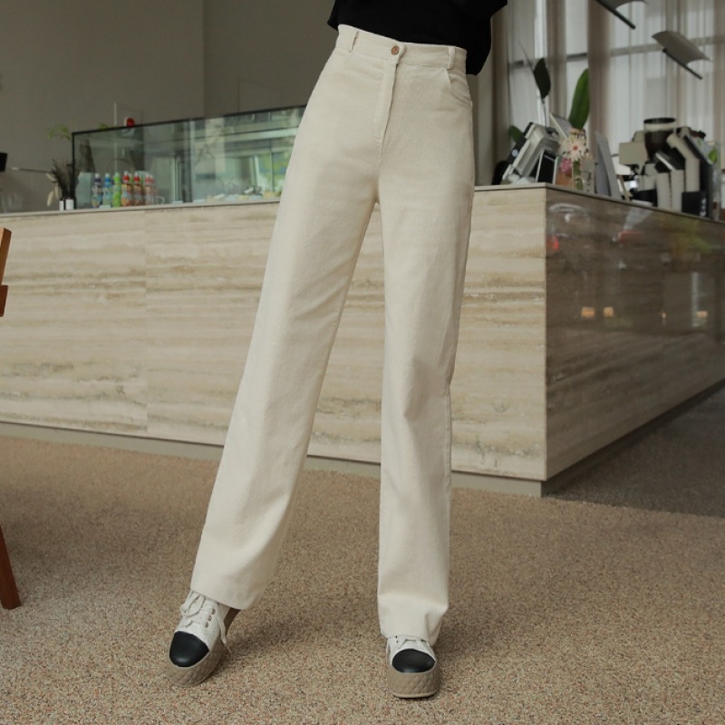 クリック&ファニーポッテンマンコーデュロイストレートパンツ [SMLサイズ]