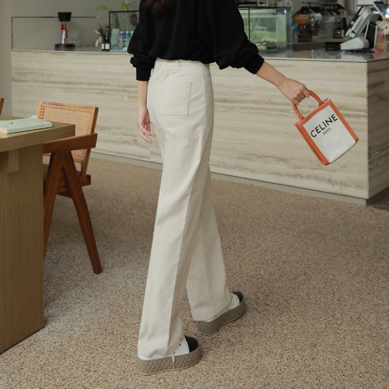 クリック&ファニーポッテンマンコーデュロイストレートパンツ [SMLサイズ]