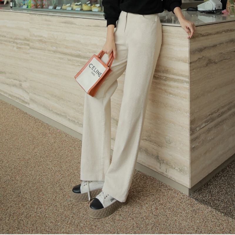 クリック&ファニーポッテンマンコーデュロイストレートパンツ [SMLサイズ]