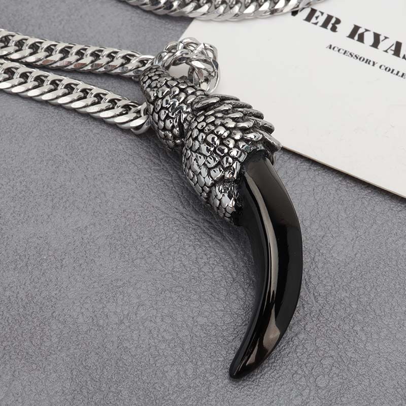 ウルフファング＆ダブル喜平ネックレス [nc020-n650-b-n348-6mm]