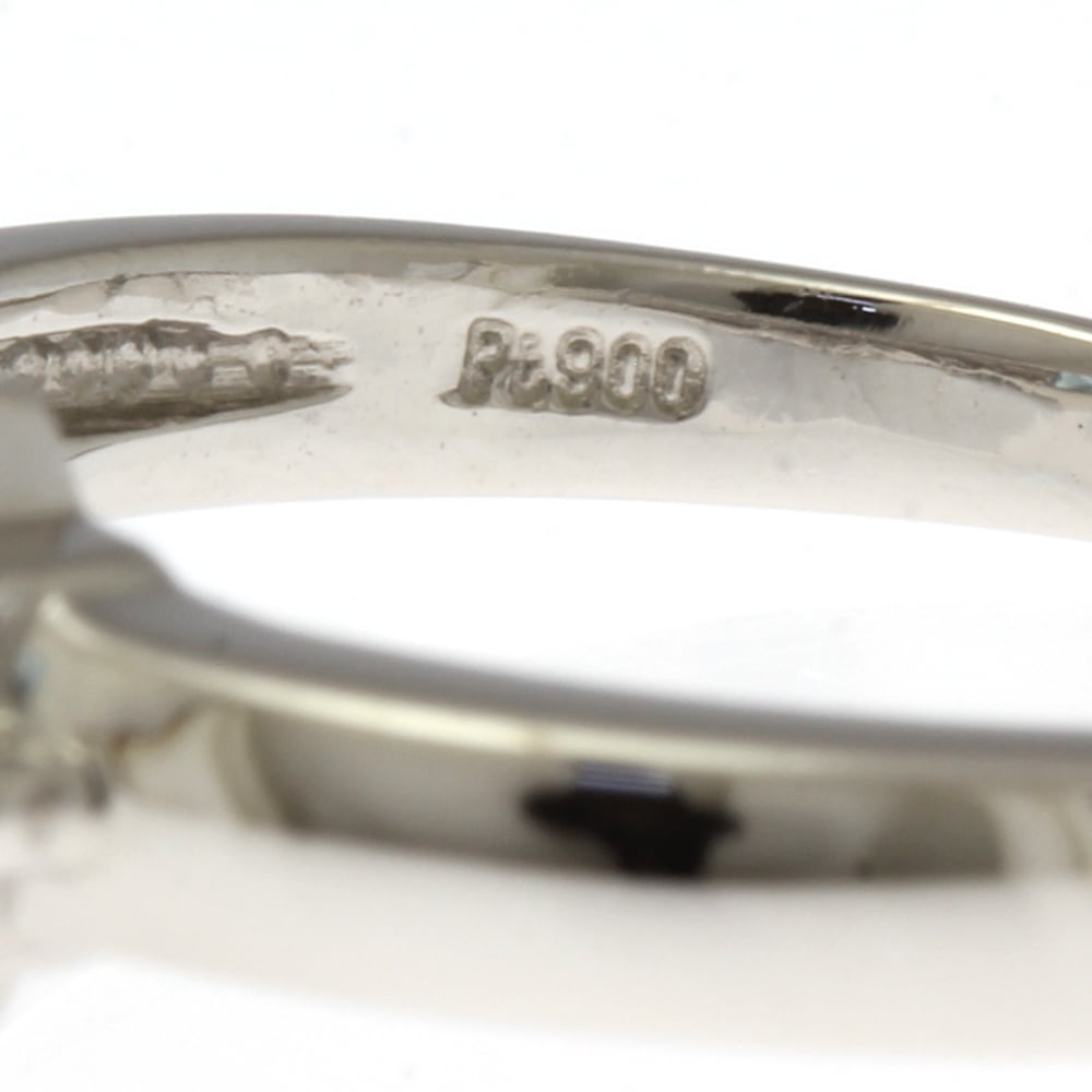 リング 指輪 10号 Pt900プラチナ ブルートパーズ 中古 美品