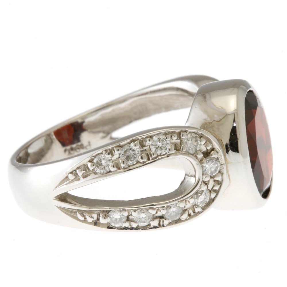 リング 指輪 11号 Pt900プラチナ ガーネット 美品 【公式通販】