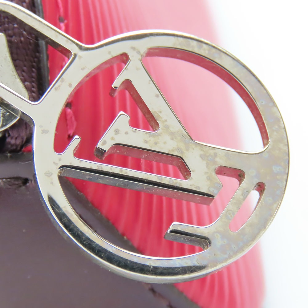 中古 ペンケース トゥルース エリザベット GI0270 モノグラム エピレザー フリージア ピンク ブラウン シルバー金具 文具 ポーチ おしゃれ レディース 女性