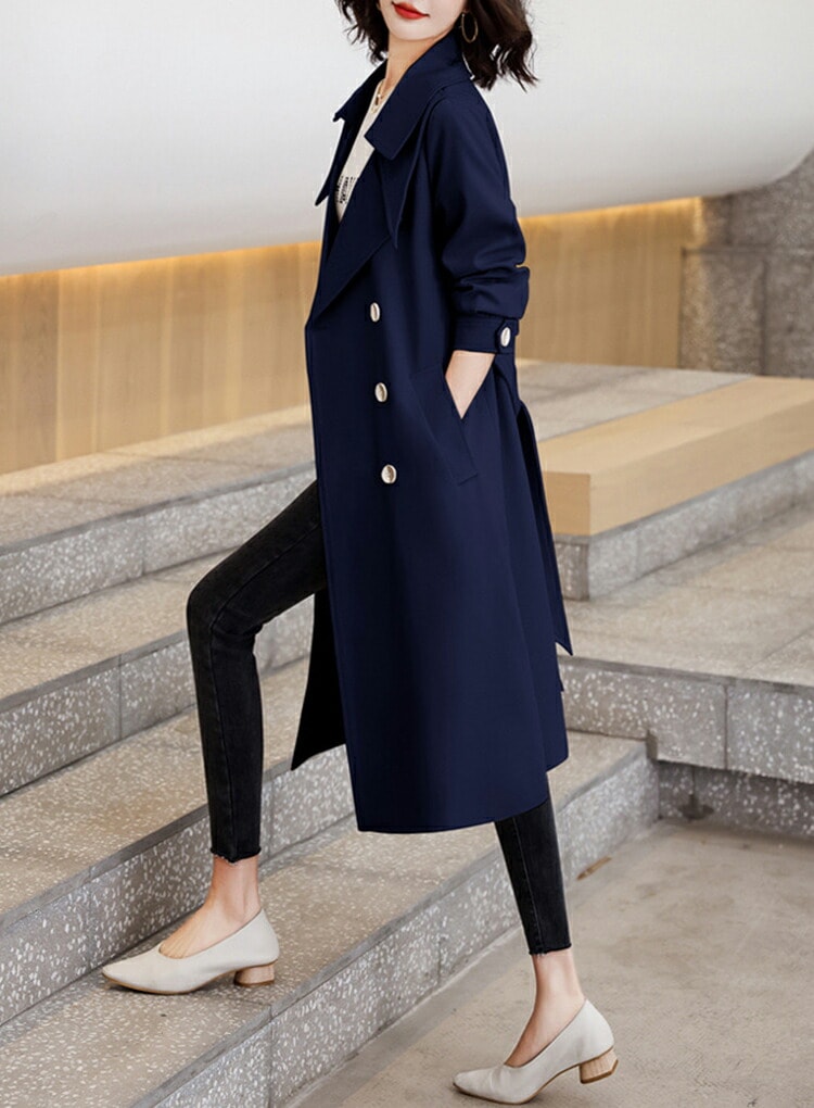 トレンチコート レディース 春 秋 冬 スプリングコート ロングコート ロングカーディガン 羽織り 裏地付きトレンチ スプリング アウター ジャケット大きいサイズ きれいめ カジュアル 着回し力 着痩