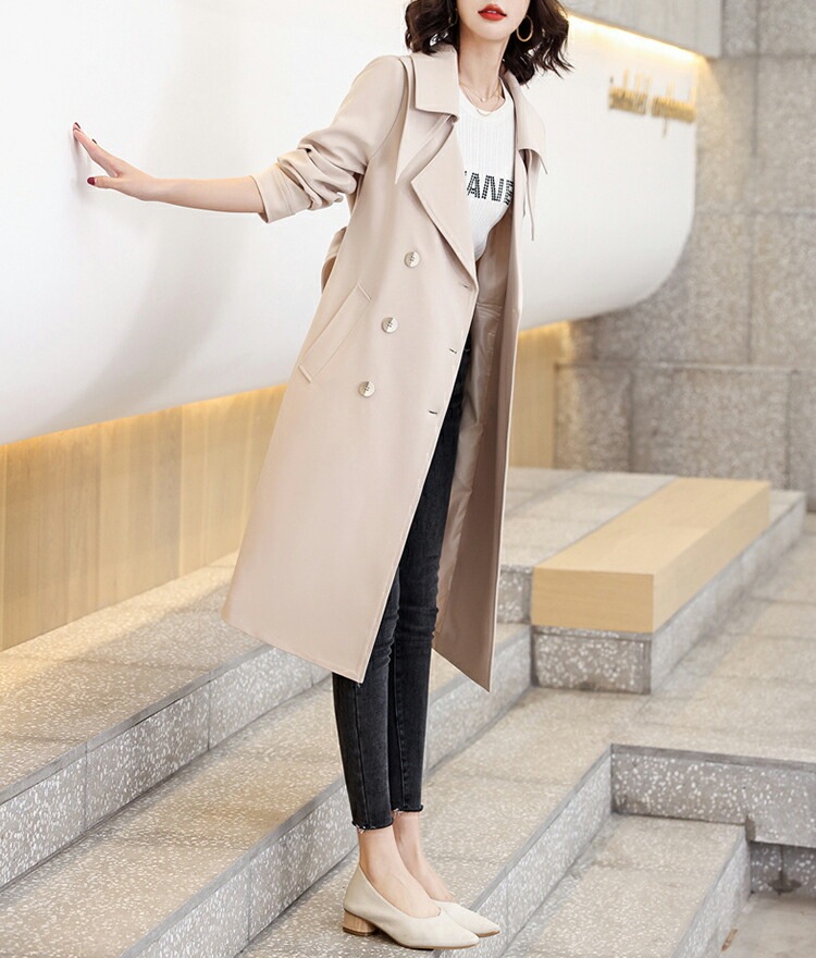 トレンチコート レディース 春 秋 冬 スプリングコート ロングコート ロングカーディガン 羽織り 裏地付きトレンチ スプリング アウター ジャケット大きいサイズ きれいめ カジュアル 着回し力 着痩