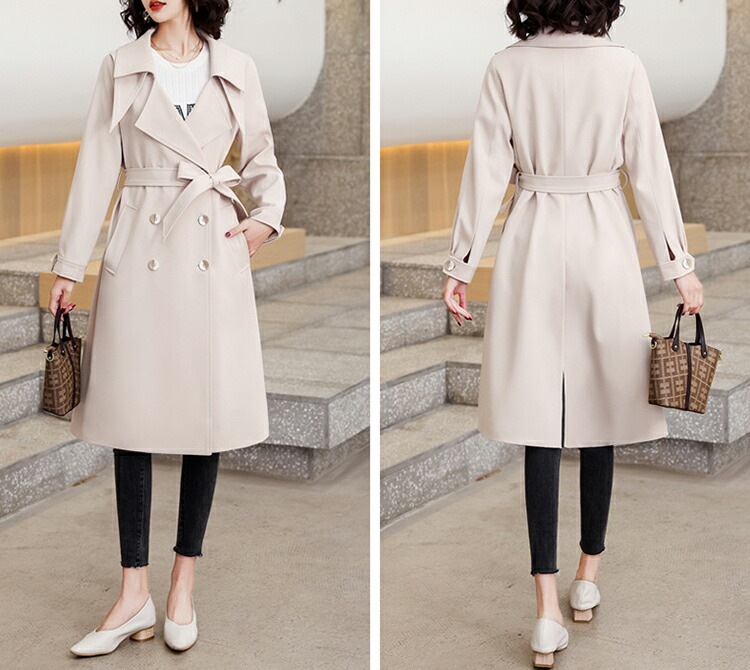 トレンチコート レディース 春 秋 冬 スプリングコート ロングコート ロングカーディガン 羽織り 裏地付きトレンチ スプリング アウター ジャケット大きいサイズ きれいめ カジュアル 着回し力 着痩